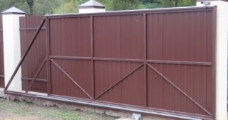 Купить откатные ворота из профнастила Ковров, цена от 1793 руб.