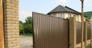 Купить откатные ворота из профнастила Ковров, цена от 1793 руб.