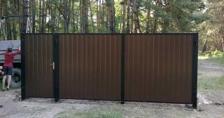 Купить распашные ворота из профнастила Ковров, цена от 2794 руб.